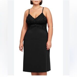 Montelle Intimates Elegant Black Lace Nightgown Sz XL